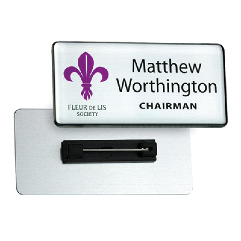 Image of Digitally Printed Metal Name Badges